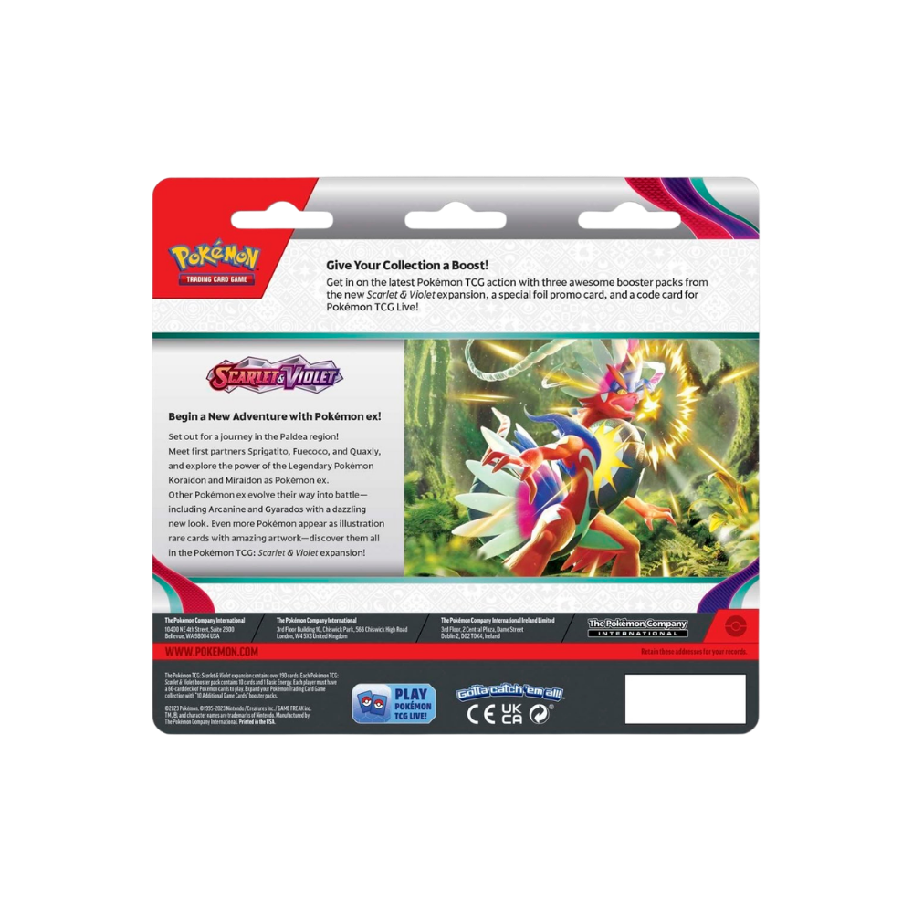 Scarlet & Violet — 3-Packs & Arcanine Promo Card
