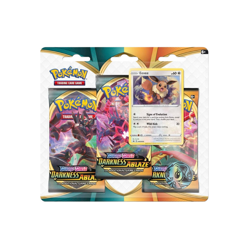 Sword & Shield: Darkness Ablaze — 3-Pack, Coin & Eevee Promo Card