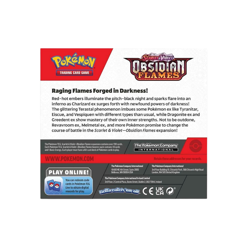 Scarlet & Violet: Obsidian Flames — Booster Display Box (36 Packs)