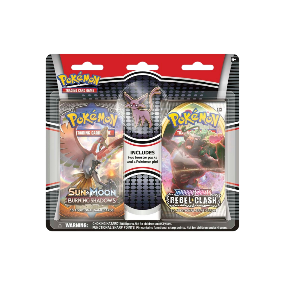 2 Booster Packs & Espeon Collector's Pin