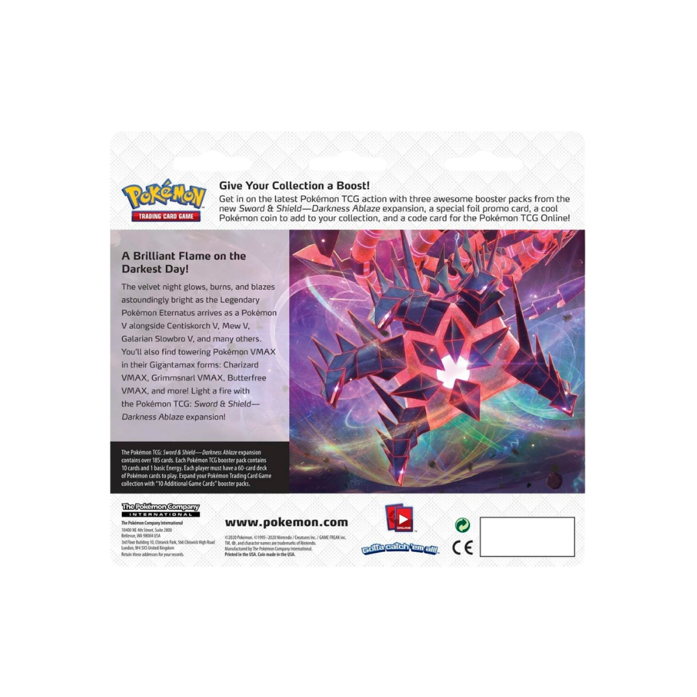 Sword & Shield: Darkness Ablaze — 3-Pack, Coin & Eevee Promo Card