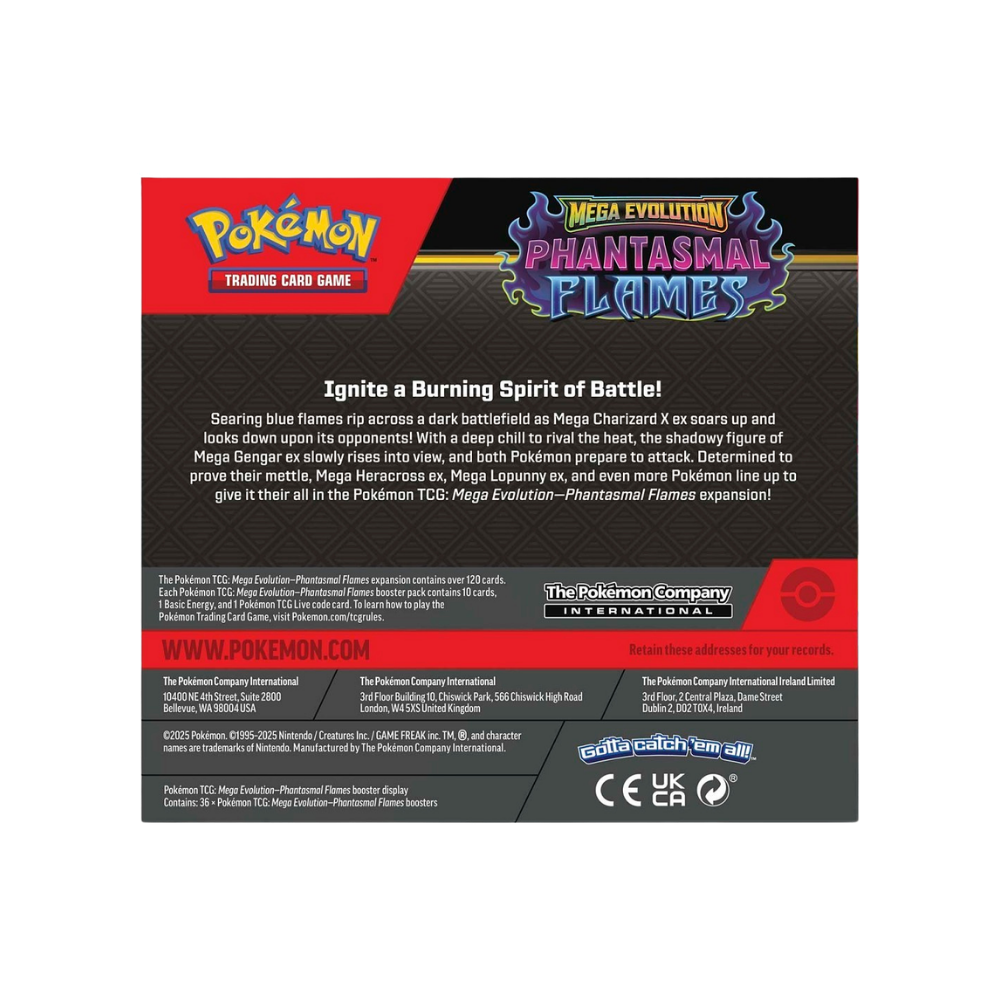 Mega Evolution — Phantasmal Flames Booster Display Box (36 Packs)